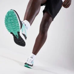 Kalenji CHAUSSURE DE RUNNING HOMME RUN ACTIVE GRIP BLANC VERT -Chaussures Confortables chaussure de running homme run active grip blanc vert 9