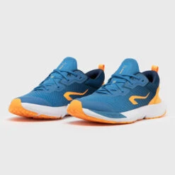 Chaussures De Running Enfant Drop 0 - KIPRUN KN500 Bleu Et Orange -Chaussures Confortables chaussures de running enfant drop 0 kiprun kn500 bleu et orange 3