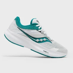 Chaussures Running Femme - Saucony Ride 16 Blanche Bleue -Chaussures Confortables chaussures running femme saucony ride 16 blanche bleue 3