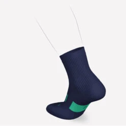 LotX2 De Chaussettes Running Confort Enfant - KIPRUN 500 Mid Marine Et Rayé Vert -Chaussures Confortables lotx2 de chaussettes running confort enfant kiprun 500 mid marine et raye vert 3