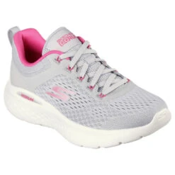 SKECHERS Femme GO RUN LITE Chaussures De Sport De Course Gris / Rose Vif